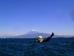 富士山とAさん!